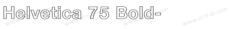 Helvetica 75 Bold字体转换